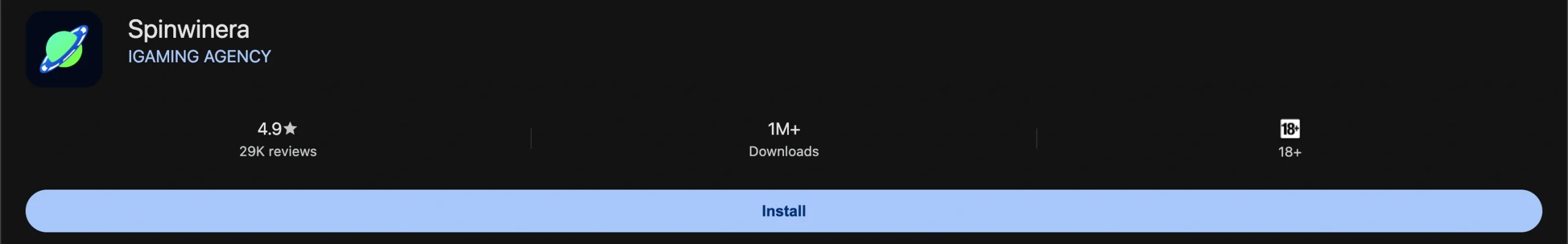 Spinwinera app para teléfonos y tabletas